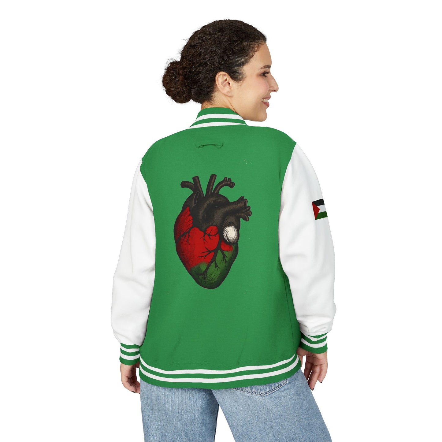 heart of palestine varsity jacket