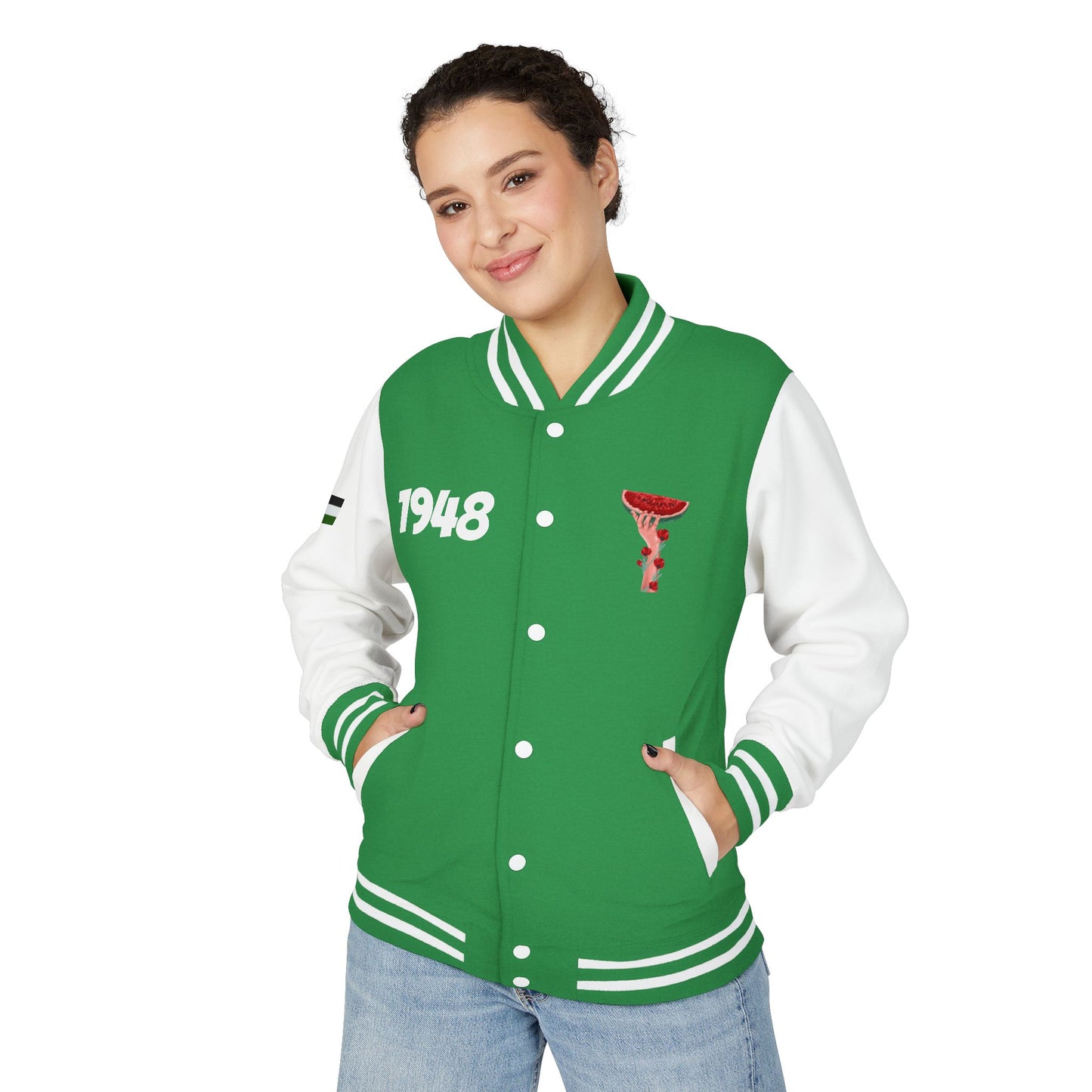 heart of palestine varsity jacket