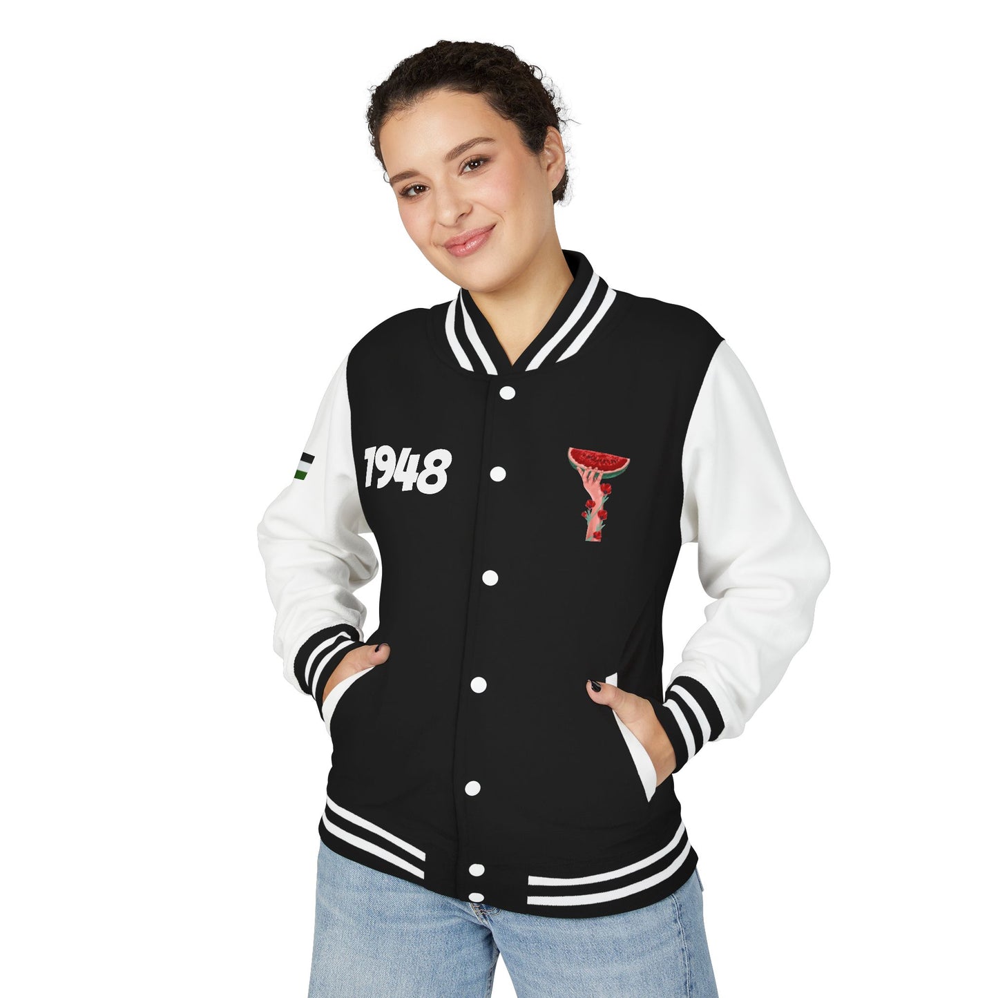 heart of palestine varsity jacket