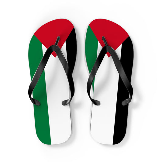 Palestinian Flag Flip Flops, Summer Beach Footwear, Festival Sandals, Eco-Friendly Fashion, Vacation Essentials