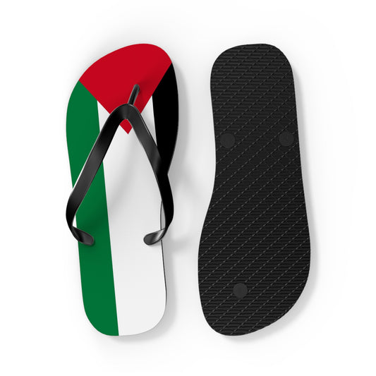 Palestinian Flag Flip Flops, Summer Beach Footwear, Festival Sandals, Eco-Friendly Fashion, Vacation Essentials